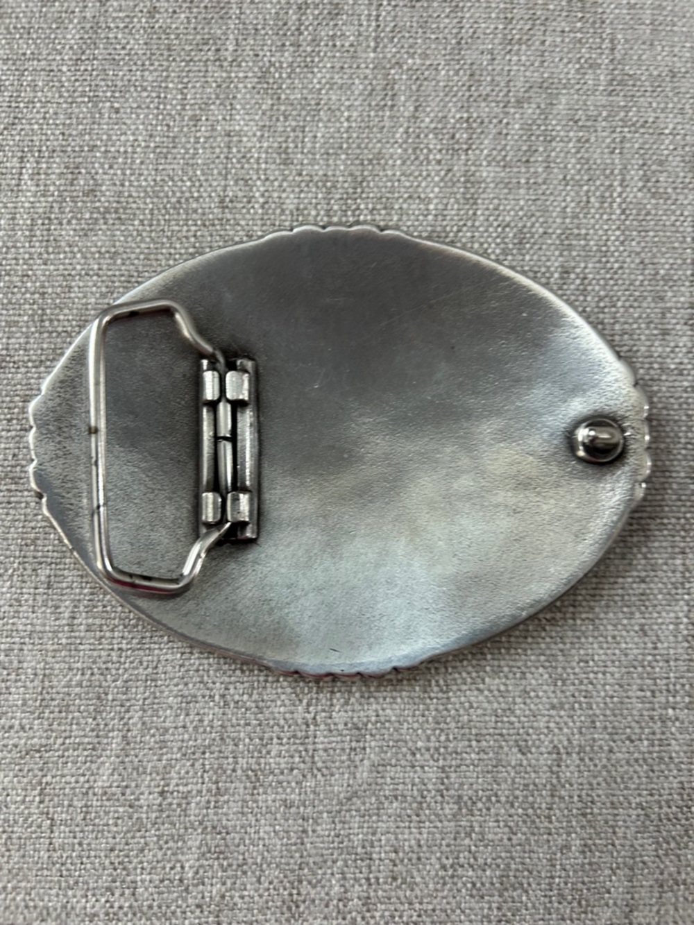 Vintage Western bronc riderHorse Rider Oval Belt Buckle - Silver and Copper-Tone - Picture 3 of 3
